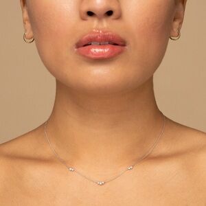 Mejuri Floating Sapphire Necklace - Sterling Silver